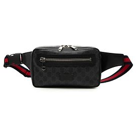 Bolsa de cintura Gucci Black GG Supreme Web