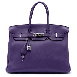 Hermès Purple Togo Birkin Retourne 35
