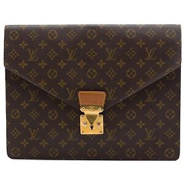 Louis Vuitton Brown Monogram Porte Documents Senateur