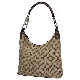 Borsa a tracolla Gucci in tela GG beige e marrone