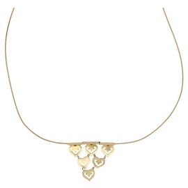 COLLANA O.J. PERRIN LEGENDES 6 CUORI IN ORO GIALLO 18K 9.2GR GOLD NECKLACE