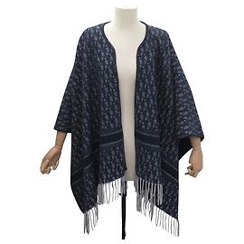 NEUER CHRISTIAN DIOR OBLIQUE PONCHO 41DOB870I050 KASHMIR WOLLENMANTEL CAPE