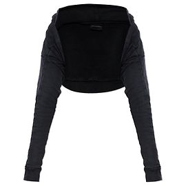 Balenciaga Short Hooded Sweatshirt Grau Baumwolle