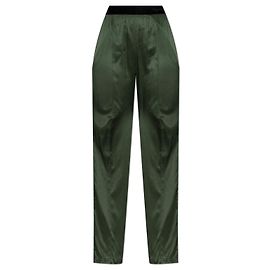 Pantaloni in seta verde Tom Ford