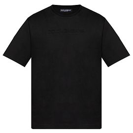 T-shirt Dolce & Gabbana com logótipo preta de algodão