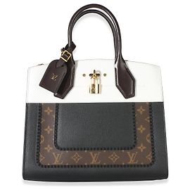 Louis Vuitton Black Calfskin Monogram Canvas City Steamer MM