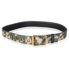 Louis Vuitton x TM Green Beige Monogramouflage Canvas Belt 85/34