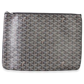 Goyard Senat Pouch GM aus schwarzem Goyardine Canvas