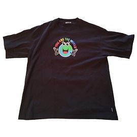 Camiseta Balenciaga "You Are The World" de algodón negro
