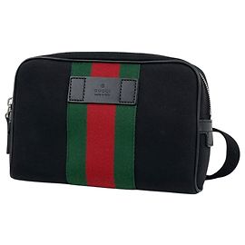 Borsa a tracolla Gucci Sherry Line Web in tela nera