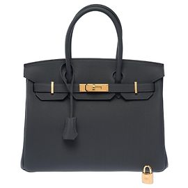 Hermès Sac HERMES Birkin 30 en Cuir Gris - 104034