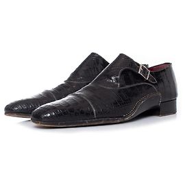 Santoni, scarpe in alligatore Black Edward 9156