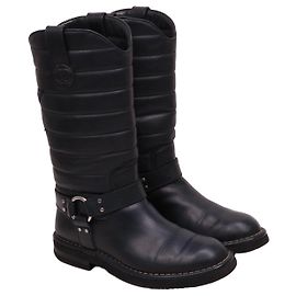 Stivali Chanel Dallas Pelle Blu Navy Stelle
