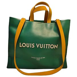 Louis Vuitton Package Shopper MM Shopper Tasche Grün Leder