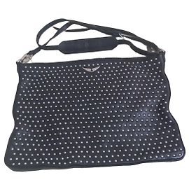 Bolso Zadig & Voltaire de piel negra con tachuelas