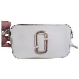 Marc Jacobs Bolsa de ombro The Snapshot em couro branco