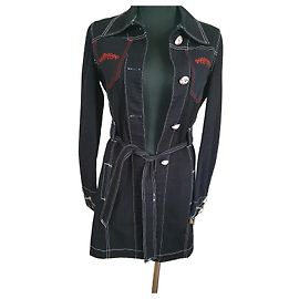 Chaqueta denim John Galliano con bordados