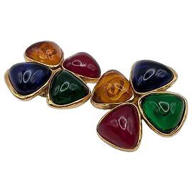 Orecchini Chanel Vintage Gripoix colorati
