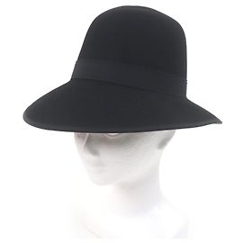 Cappello Bowler Hermès 58 in pelliccia di coniglio ricamata