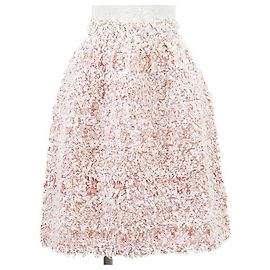 Falda Chanel de mezcla de fibras y cinta de tweed fancy