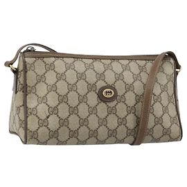 GUCCI GG Supreme Schultertasche PVC Beige Gold 89 01 021