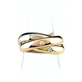 Cartier Trinity Ring aus 18K Rosé Weiß und Gelbgold mit Diamanten