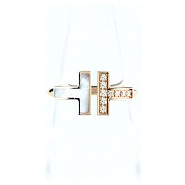 Autre Marque Anello Tiffany & Co. T Wire in oro rosa e diamanti