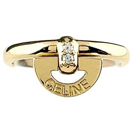 Céline Anello a fascia Celine in oro giallo con diamanti