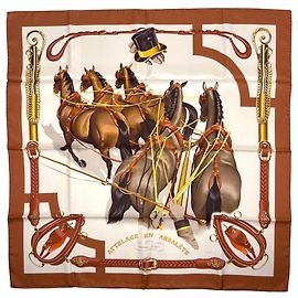 Hermès Foulard Hermes Carre 90 Attelage en Arbalete