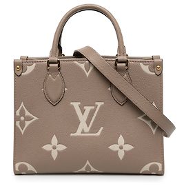 Louis Vuitton Brown Bicolor Monogram Empreinte Giant OnTheGo PM
