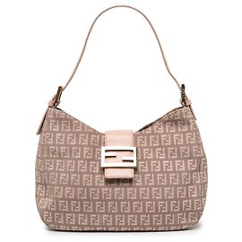 Borsa a tracolla Fendi in tela Zucchino rosa