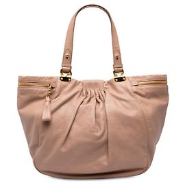 Miu Miu Tote aus rosa Lammleder mit Seitenfächern