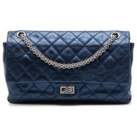 Chanel Blue Quilted Aged Calfskin Reissue 2.55 Double Flap 226