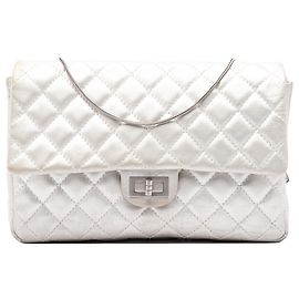 Chanel Silver Quilted Metallic Calfskin Reissue 2.55 Chain Flap
