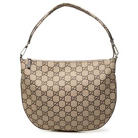 Sac à épaule Gucci en toile GG beige