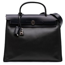 Hermès Black Toile H Berline Herbag Zip 31