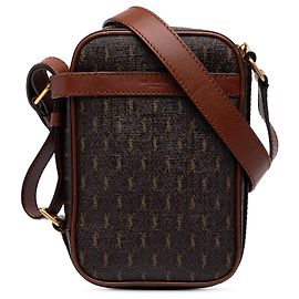 Autre Marque Bolso bandolera Saint Laurent Brown Le Monogramme de lona revestida