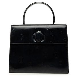 Borsa Cartier Black Patent Happy Birthday Top Handle