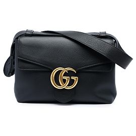 Borsa a tracolla Gucci GG Marmont piccola in pelle di vitello nera