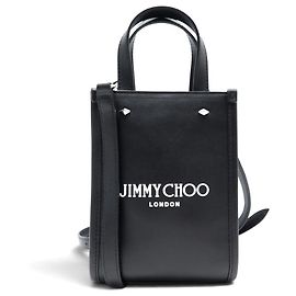 NEUF SAC A MAIN JIMMY CHOO NORTH SOUTH MINI TOTE CUIR NOIR BANDOULIERE BAG