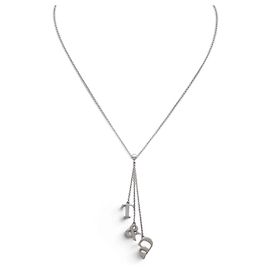 Tiffany & Co NUOVO COLLANA TIFFANY PENDENTE CHARM LETTERE T&CO ARGENTO 925 3.2G NECKLACE