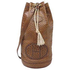 Hermès ZAINO VINTAGE HERMES LUNCH MARIN MATELOT IN PELLE DI STRUTZO EVELYNE BACKPACK BAG