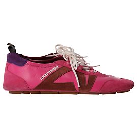 Louis Vuitton LV Sneakerina Low-Top Sneaker aus rosa Wildleder und Leder