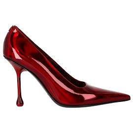 Sapatos Jimmy Choo Ixia 80 em couro envernizado vermelho