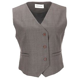 Autre Marque The Frankie Shop V-Neck Weste aus braunem Polyester