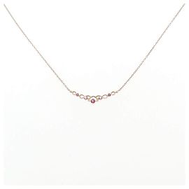 Autre Marque K10 Pink Gold Topas-Halskette