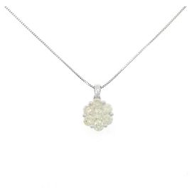 Autre Marque Halskette aus Au750 Weißgold und Diamanten