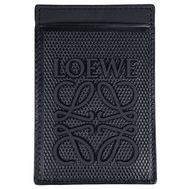 Loewe Visitenkartenetui aus schwarzem Leder