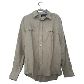 Camicia Ralph Lauren in lino e seta beige