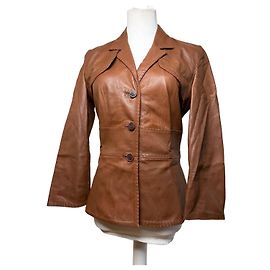 Vintage Fendi Lederblazer Braun ca. Ende 1970er L
